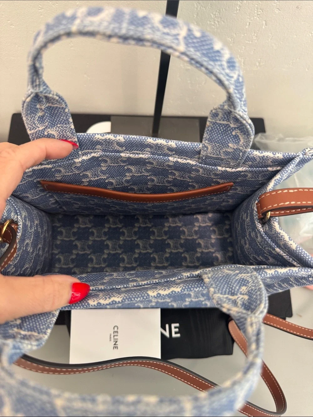 Celine denim Cabas Thais Tote